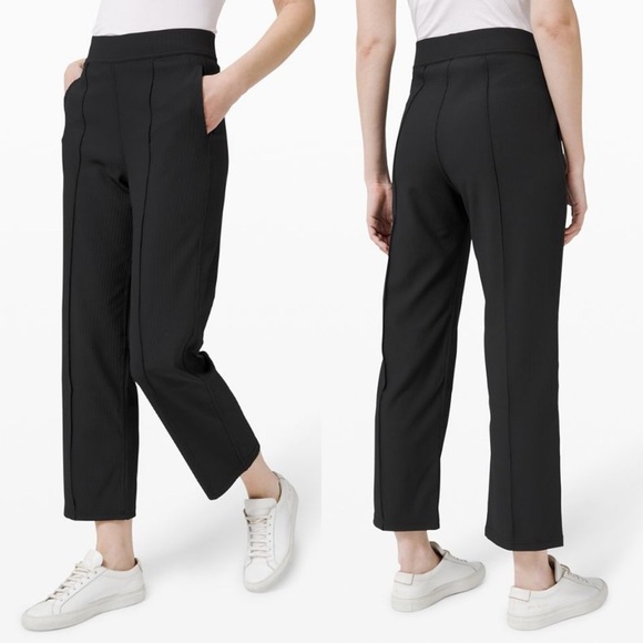 Lululemon Urban Strides Super High-Rise Ribbed Pant 25" in Black - Size 2 - Picture 1 of 7